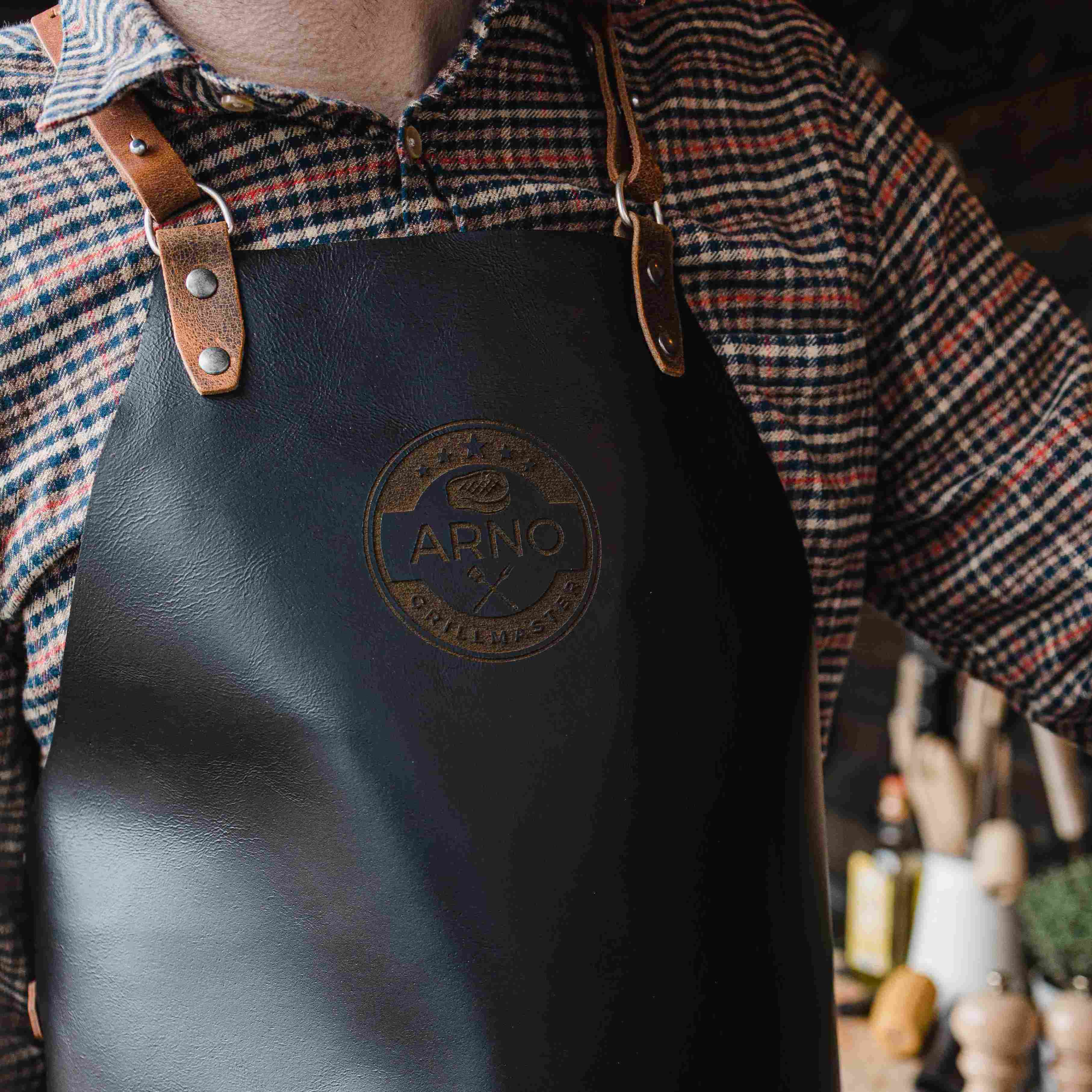 Handmade Leather Cross Back Apron For women With Pockets BBQ Chef Cooking  Gifts
