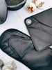 black Leather Oven Mitt for kitchen and bbq