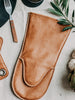 natural brown Leather Oven Mitt 