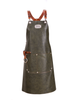 professional leather apron for restaurants and bars in green color 