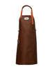 leather chef apron brown