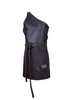 black leather butcher apron from Brickwalls and Barricades leather apron company- front view